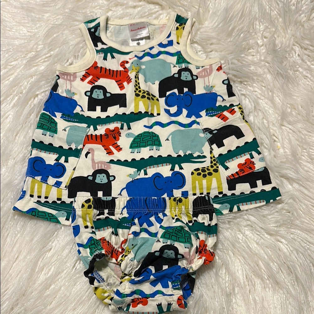 Hanna Andersson Multicolor Animal Print Kids Set